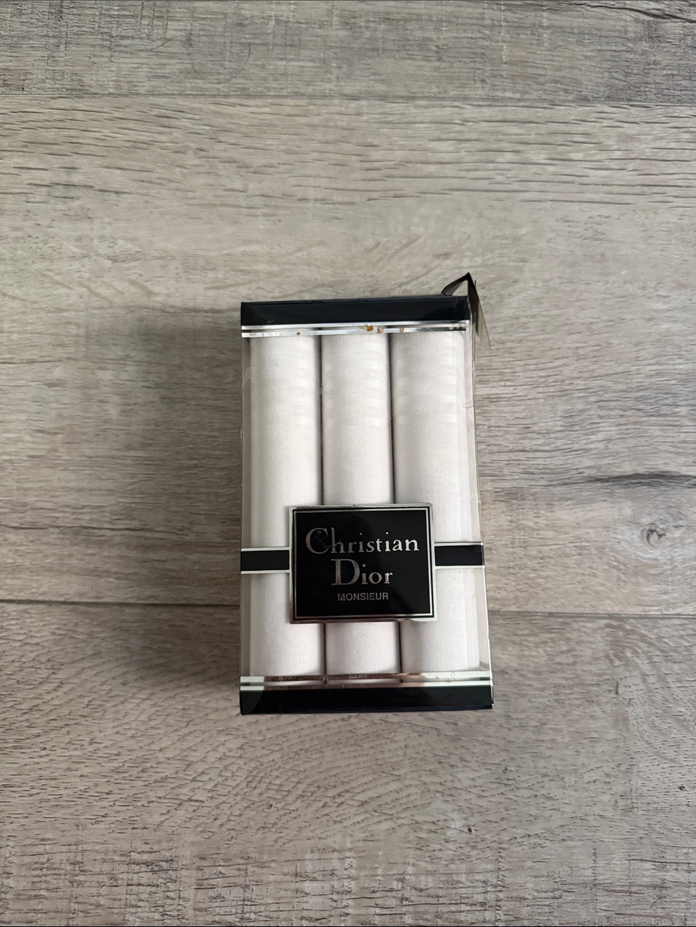 Christian Dior Monsieur Cream Handkerchief Trio